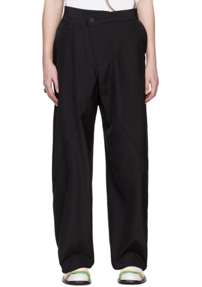 JW Anderson Black Twisted Tuxedo Trousers