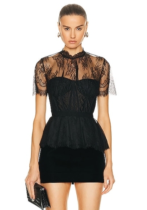 SIMKHAI Lace Bustier Top in Black - Black. Size 0 (also in 2, 4).