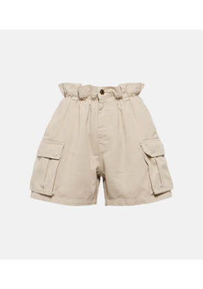 Miu Miu High-rise cotton cargo shorts