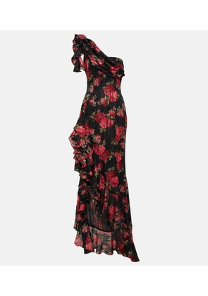 Rasario One-shoulder floral gown