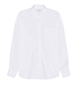 Alexander McQueen Oversized Drop Shoulder Shirt in White - White. Size 16 (also in 15, 17).