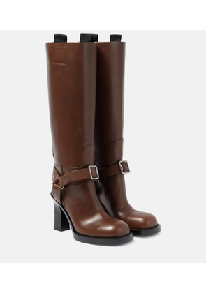Burberry 100 leather knee-high boots