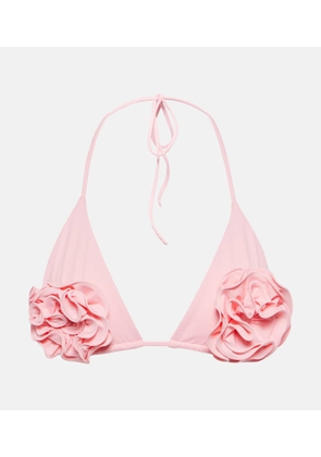 Magda Butrym Floral-appliqué triangle bikini top
