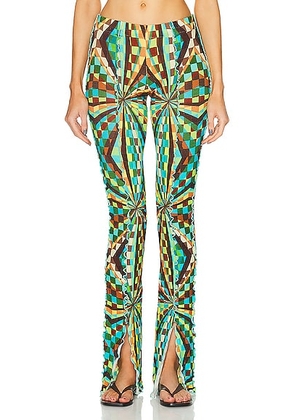 SIEDRES Mult Printed Pant in Multi - Green. Size XS (also in S).