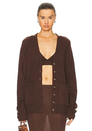 Eterne Theodore Cardigan in Chocolate - Chocolate. Size XS/S (also in M/L).