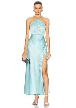 The Sei Asymmetric Halter Dress in Baby Blue - Baby Blue. Size 0 (also in 2, 4, 6, 8).