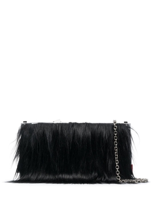 A BETTER MISTAKE Stay furry clutch bag - Black