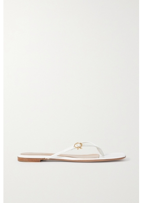 Gianvito Rossi - Glossed-leather Sandals - White - IT36,IT36.5,IT37,IT37.5,IT38,IT38.5,IT39,IT39.5,IT40,IT40.5,IT41,IT42