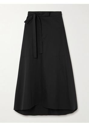Joseph - Alix Cotton Midi Wrap Skirt - Black - FR34,FR36,FR38,FR40,FR42,FR44