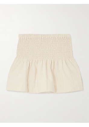 Marant Étoile - Pacifica Cotton-jersey Mini Skirt - Ecru - FR34,FR36,FR38,FR40,FR42,FR44