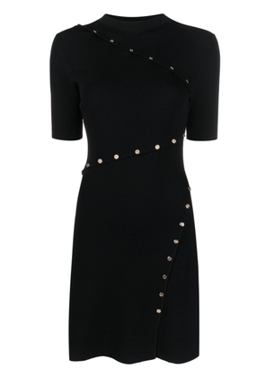 Maje button-embellished knitted minidress - Black
