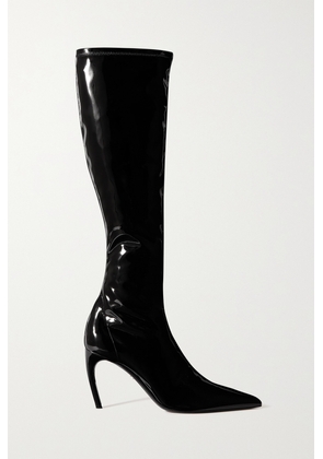 Ferragamo - Bri Patent-leather Knee Boots - Black - US5,US6,US6.5,US7,US7.5,US8,US8.5,US9,US9.5,US10,US11