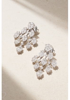 David Morris - 18-karat White Gold Diamond Earrings - One size