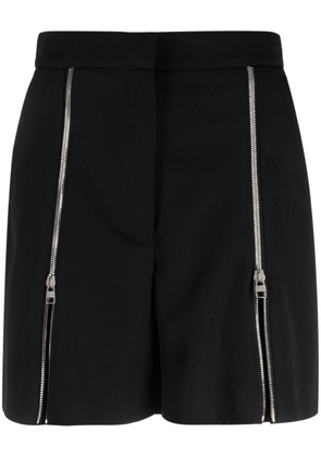 Alexander McQueen zip-embellished wool shorts - Black