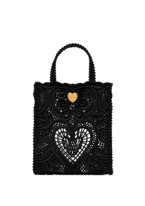 Dolce & Gabbana small Beatrice cordonetto-lace tote bag - Black