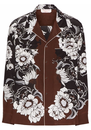 Valentino Garavani graphic-print button-fastening shirt - Brown