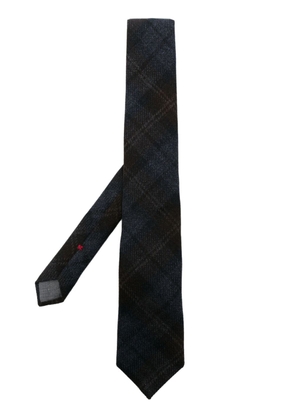 Brunello Cucinelli check-pattern tie - Blue