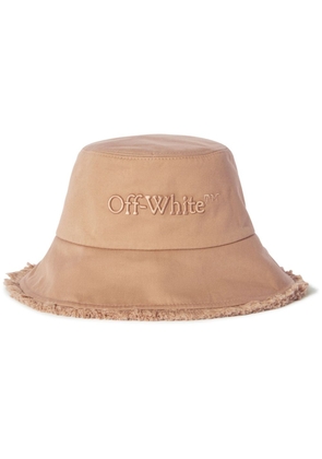 Off-White logo-embroidered bucket hat - Neutrals