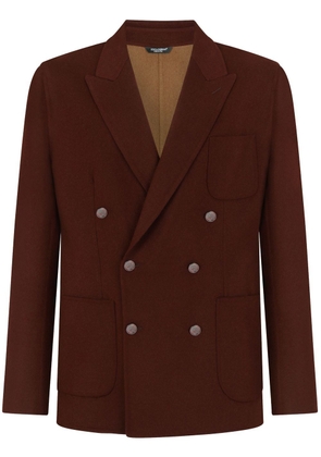 Dolce & Gabbana Deconstructed double-breasted blazer - Red
