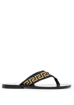 Versace Greca pattern flip-flops - Black