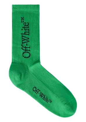 Off-White Mid Bookish ribbed socks - Green