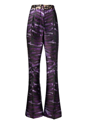Dolce & Gabbana flared-leg trousers - Purple