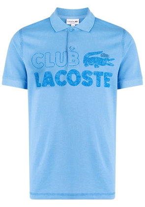 Lacoste logo-print cotton polo shirt - Blue