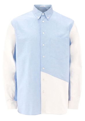 JW Anderson patchwork-design button-down shirt - Blue