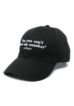 Off-White Quoted baseball cap - Black