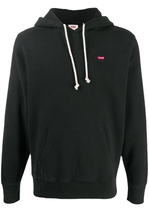 Levi's logo cotton hoodie - Black