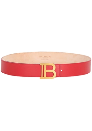 Balmain B-Belt logo-buckle leather belt - Red