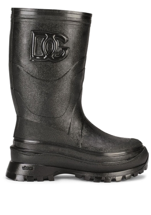 Dolce & Gabbana logo-embossed boots - Black