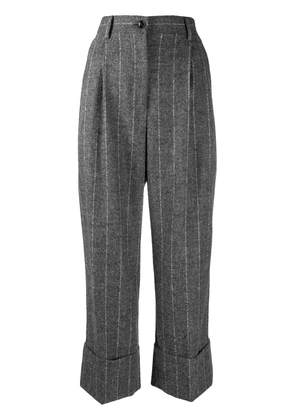 Dolce & Gabbana striped wide-leg trousers - Grey