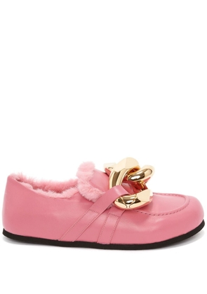 JW Anderson oversize-chain detail loafers - Pink