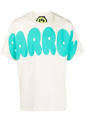 BARROW logo-print short-sleeve cotton T-shirt - Neutrals
