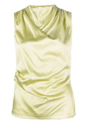 Helmut Lang sleeveless silk top - Green