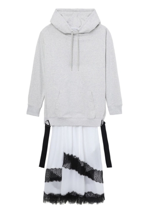 3.1 Phillip Lim lace-trim hoodie dress - White