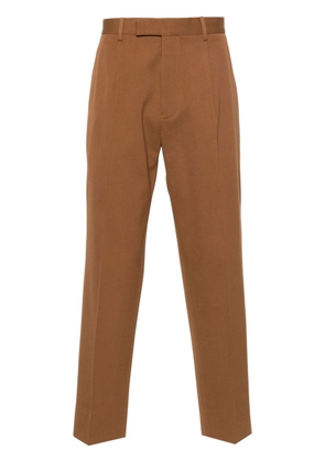 Zegna pressed-crease straight-leg trousers - Brown