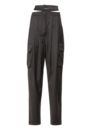 ANDREĀDAMO straight-leg flannel cargo trousers - Grey