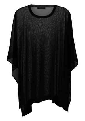 Fabiana Filippi fine-knit lurex cape - Black