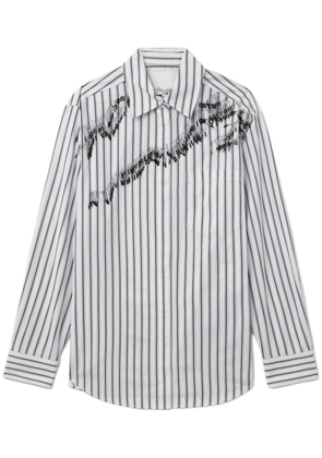 3.1 Phillip Lim pin-detail stripe-print shirt - White