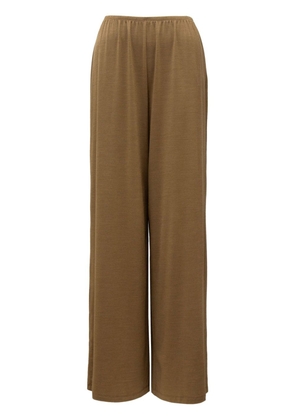 12 STOREEZ wide-leg jersey trousers - Brown