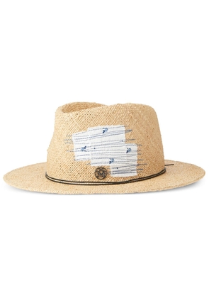 Maison Michel Andre raffia fedora hat - Neutrals