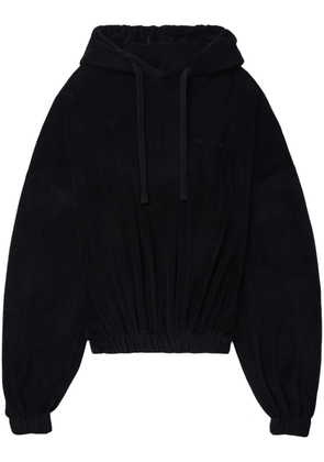 Halfboy logo-embroidered cotton hoodie - Black