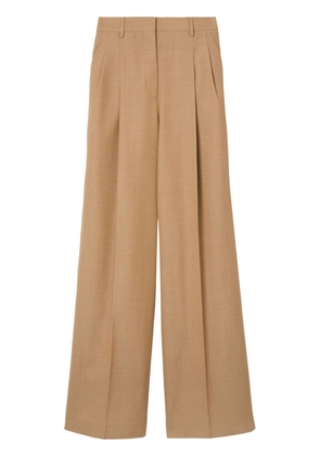 Burberry pressed-crease wool tailored trousers - Brown
