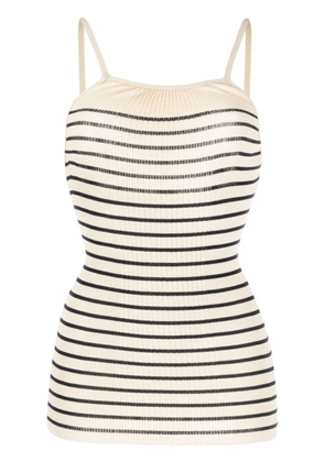 Low Classic striped knit tank top - Brown