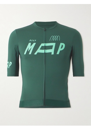 MAAP - Adapt Logo-Print Stretch Recycled Cycling Jersey - Men - Green - XS