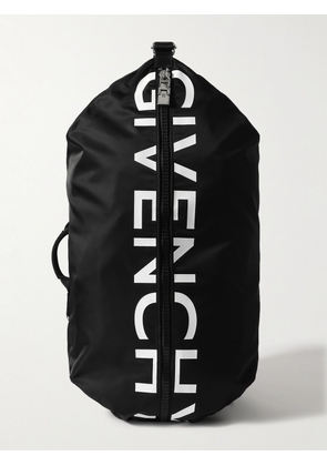 Givenchy - G-Zip Leather-Trimmed Logo-Print Shell Backpack - Men - Black