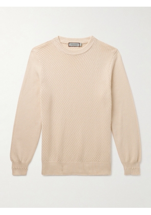 Canali - Textured-Cotton Sweater - Men - Neutrals - IT 46