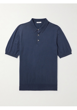 Boglioli - Garment-Dyed Cotton Polo Shirt - Men - Blue - S